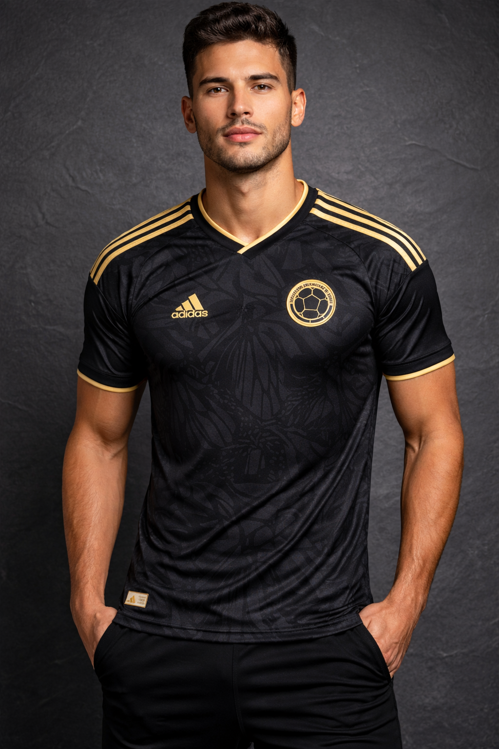 CAMISETA COLOMBIA ADIDAS BLACK GOLD EDIT